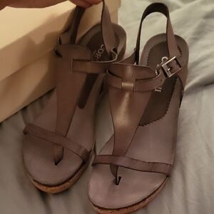 Cordani Taupe Leather Women's Sandals